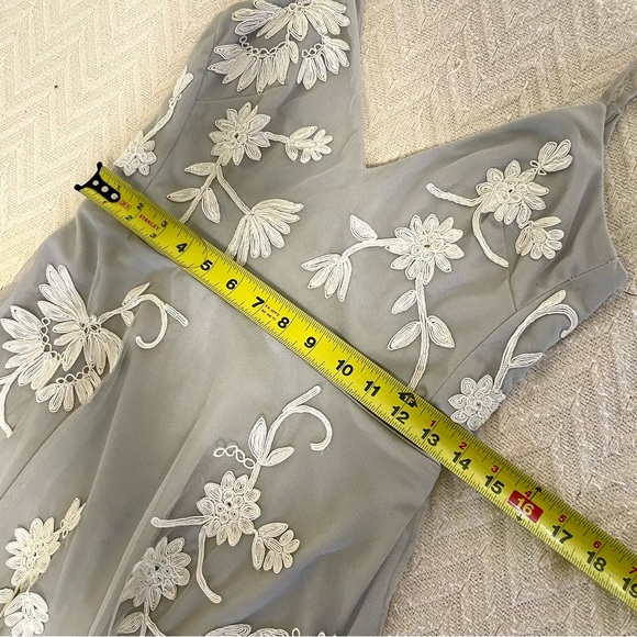 Anthropology BHLDN Bethany Bridesmaid Dress Size 2 US Gray Fairy Core Wedding - Picture 10 of 16